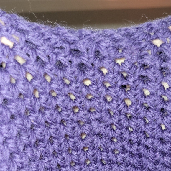 Handcrafted Purple Crochet Market Bag - Picture 2 of 5